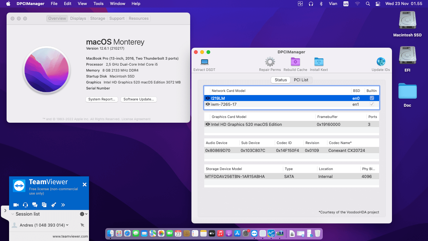 HP EliteBook 820 G3 8th [SkyLake   Intel HD 520 + I2C]   OpenCore 1